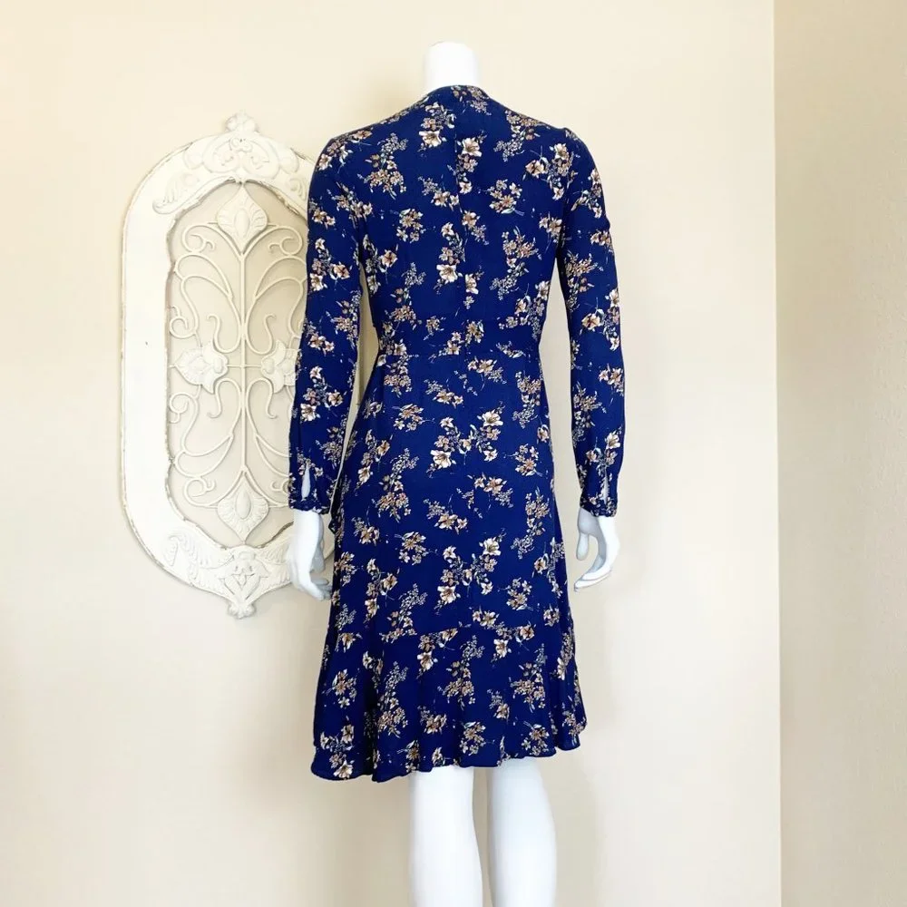 ❌SOLD❌ Ripe | Maternity Women's Blue Floral Print Long Sleeve Dress | Size: S - Picture 8 of 9